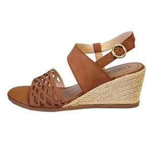 Lucca Lane Haldene Leather Wedge Sandal